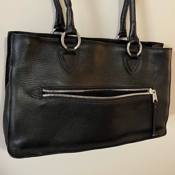 Valentina large leather rectangular tote bag - Picture 6 of 10